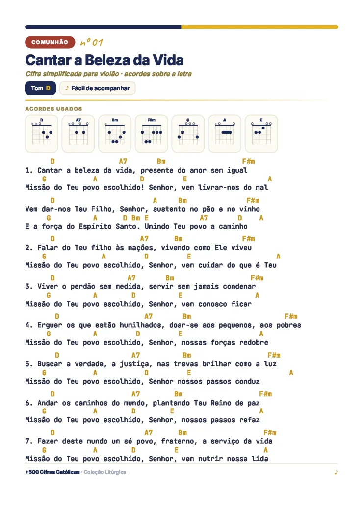 Comunhão — Cantar a Beleza da Vida