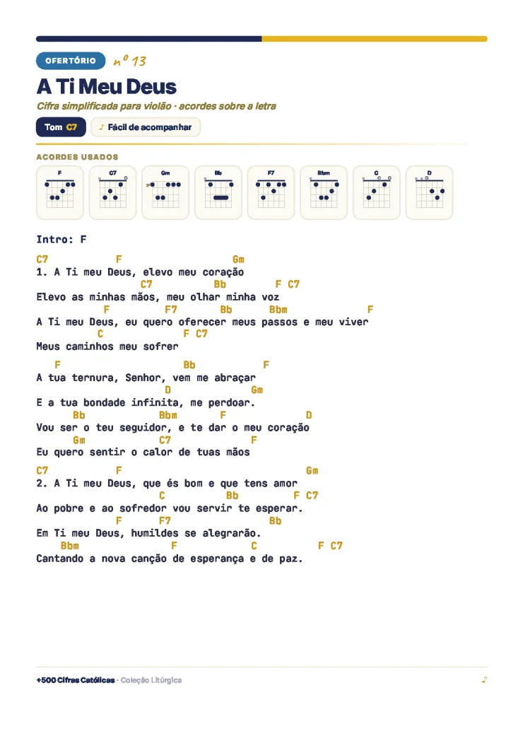 Ofertório — A Ti Meu Deus