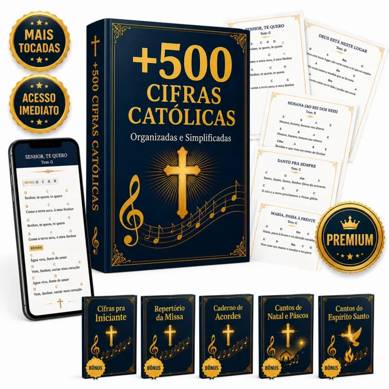 Plano Completo — +500 cifras católicas + 6 bônus